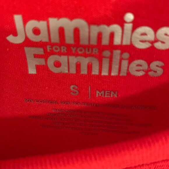 Jammies For Your Families Mens Long Sleeve Santa Shirt S Red 60% Cotton 40% Poly - Picture 3 of 8